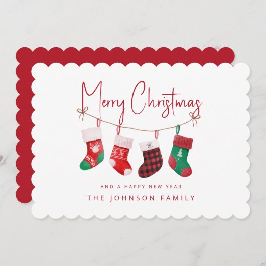 Cartes Pour Fêtes Annuelles Joyeux Noël (Devant / Derrière)