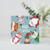 Cartes Pour Fêtes Annuelles Joyeux Noël (Debout devant)