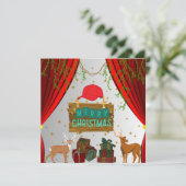 Cartes Pour Fêtes Annuelles joyeux Noël (Debout devant)