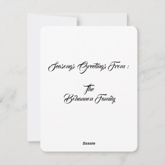 Cartes Pour Fêtes Annuelles "Joyeux Noël" (Dos)