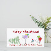 Cartes Pour Fêtes Annuelles Joyeux Noël (Debout devant)