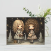 Cartes Pour Fêtes Annuelles Joyeux Noël (Debout devant)