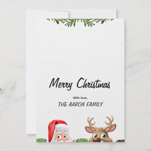 Cartes Pour Fêtes Annuelles Joyeux Noël (Devant)