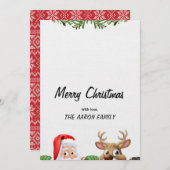 Cartes Pour Fêtes Annuelles Joyeux Noël (Devant / Derrière)