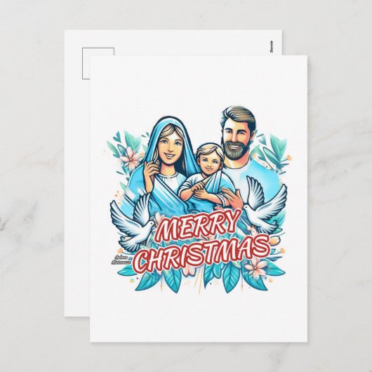 Cartes Pour Fêtes Annuelles Joyeux Noël (Devant / Derrière)