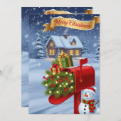 Cartes Pour Fêtes Annuelles Joyeux Noël (Devant / Derrière)