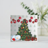 Cartes Pour Fêtes Annuelles joyeux Noël (Debout devant)