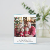 Cartes Pour Fêtes Annuelles JOYEUX NOËL! 1 Photo, blanc, bleu (Debout devant)