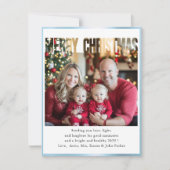 Cartes Pour Fêtes Annuelles JOYEUX NOËL! 1 Photo, blanc, bleu (Devant)