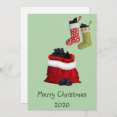 Cartes Pour Fêtes Annuelles Joyeux Noël 2020 Charbon froid en bas (Devant / Derrière)
