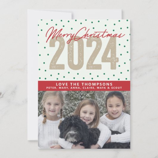 Cartes Pour Fêtes Annuelles Joyeux Noël 2024 (Devant)