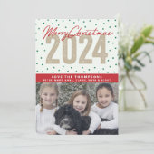 Cartes Pour Fêtes Annuelles Joyeux Noël 2024 (Debout devant)