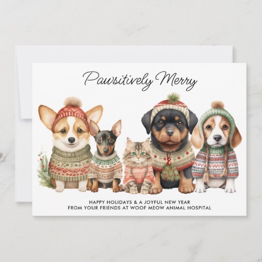 Cartes Pour Fêtes Annuelles Joyeux Noël 2025 Calendrier Chien animal (Devant)