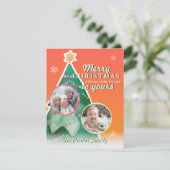 Cartes Pour Fêtes Annuelles Joyeux Noël! 2 Photo, Arbre de Noël (Debout devant)