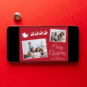 Cartes Pour Fêtes Annuelles Joyeux Noël 2 Photo Père Noël Sleigh