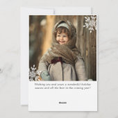 Cartes Pour Fêtes Annuelles Joyeux Noël 2 PHOTO Salutation (Dos)