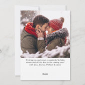 Cartes Pour Fêtes Annuelles Joyeux Noël 2 PHOTO Salutation (Dos)