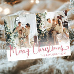 Cartes Pour Fêtes Annuelles Joyeux Noël 3 Photo<br><div class="desc">Cette fabuleuse carte photo collage de Noël avec 3 photos, Joyeux Noël dans une police de script moderne, et votre nom de famille et année serait parfait pour envoyer à vos amis et votre famille. Tout le monde aimera avoir de nouvelles photos de vos enfants adorables ou de votre belle...</div>