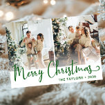 Cartes Pour Fêtes Annuelles Joyeux Noël 3 Photo<br><div class="desc">Cette fabuleuse carte photo collage de Noël avec 3 photos, Joyeux Noël dans une police de script moderne, et votre nom de famille et année serait parfait pour envoyer à vos amis et votre famille. Tout le monde aimera avoir de nouvelles photos de vos enfants adorables ou de votre belle...</div>