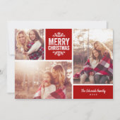 Cartes Pour Fêtes Annuelles Joyeux Noël 3 Photo Collage (Devant)