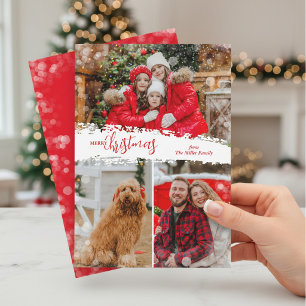 Cartes Pour Fêtes Annuelles Joyeux Noël 3 Photo Collage
