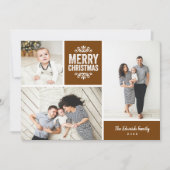 Cartes Pour Fêtes Annuelles Joyeux Noël 3 Photo Collage (Devant)