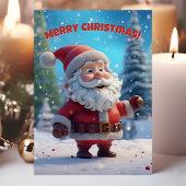 Cartes Pour Fêtes Annuelles Joyeux Noël 3D du Père Noël