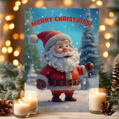 Cartes Pour Fêtes Annuelles Joyeux Noël 3D du Père Noël