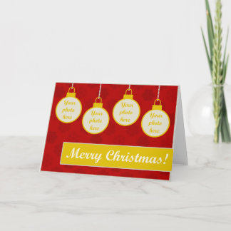 Cartes Pour Fêtes Annuelles Joyeux Noël ! 4 ornements faits sur commande de