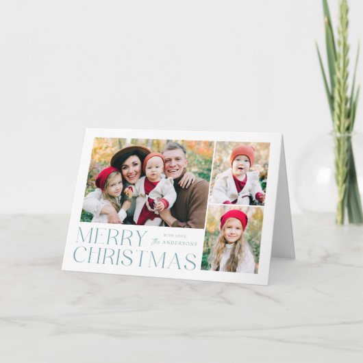 Cartes Pour Fêtes Annuelles Joyeux Noël 4 photo Collage (Devant)