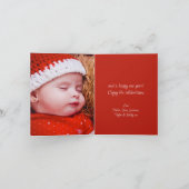 Cartes Pour Fêtes Annuelles Joyeux Noël 4 photo ours boîte cadeau vert (Intérieur)