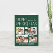 Cartes Pour Fêtes Annuelles Joyeux Noël 4 photo vert (Devant)