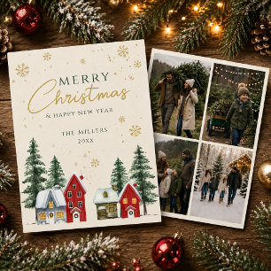 Cartes Pour Fêtes Annuelles Joyeux Noël 4 Photos