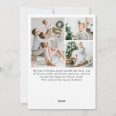 Cartes Pour Fêtes Annuelles Joyeux Noël 4 Salutation moderne (Dos)