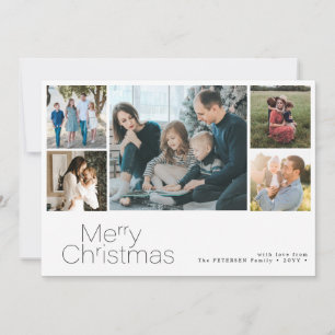Cartes Pour Fêtes Annuelles Joyeux Noël 5 photo collage moderne