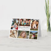 Cartes Pour Fêtes Annuelles Joyeux Noël 6 Photo Collage (Devant)