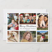 Cartes Pour Fêtes Annuelles Joyeux Noël 6 Photo Collage (Devant)