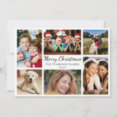 Cartes Pour Fêtes Annuelles Joyeux Noël 6 Photo Collage (Devant)
