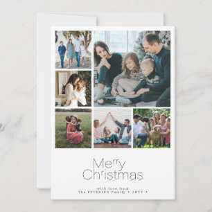 Cartes Pour Fêtes Annuelles Joyeux Noël 6 photo collage moderne