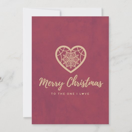 Cartes Pour Fêtes Annuelles Joyeux Noël À Celui Que J'Aime (Devant)