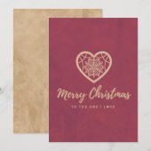 Cartes Pour Fêtes Annuelles Joyeux Noël À Celui Que J'Aime (Devant / Derrière)