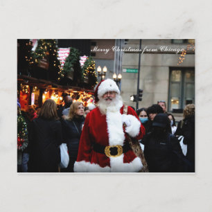 Cartes Pour Fêtes Annuelles Joyeux Noël à Chicago /Père Noël