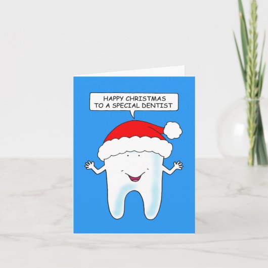 Cartes Pour Fêtes Annuelles Joyeux Noël à Dentist Talking Tooth (Devant)