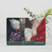 Cartes Pour Fêtes Annuelles Joyeux Noël À feuillage persistant classique (Debout devant)