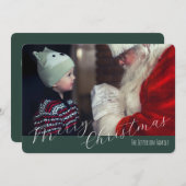 Cartes Pour Fêtes Annuelles Joyeux Noël À feuillage persistant classique (Devant / Derrière)