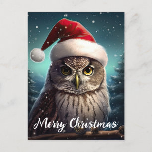 Cartes Pour Fêtes Annuelles Joyeux Noël à la chouette