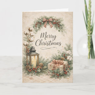 Cartes Pour Fêtes Annuelles Joyeux Noël à la ferme rustique