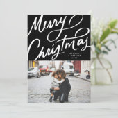 Cartes Pour Fêtes Annuelles Joyeux Noël à la main gras (Debout devant)