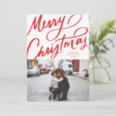 Cartes Pour Fêtes Annuelles Joyeux Noël à la main gras (Debout devant)