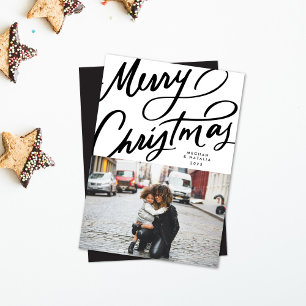 Cartes Pour Fêtes Annuelles Joyeux Noël à la main gras
